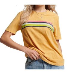 Koszulka turystyczna damska Superdry Vinage Great Outdoors t-shirt. Żółte t-shirty damskie Superdry., bez wzorów, z bawełny, bez kołnierzyka. Za 100.05 zł.