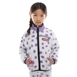 Dziewczęca kurtka polarowa Sporty zimowe SIROKO Popsicle-G. Fioletowe buty zimowe dziewczęce SIROKO, bez wzorów, z polaru, bez zapięcia. W wyprzedaży za 109.95 zł.