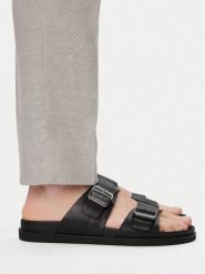 G-Star Raw Klapki EO-MOBEL-02 MI34 Czarny. Czarne klapki męskie G-Star, ze skóry, retro. Za 124.99 zł.