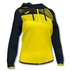 Kurtka do piłki nożnej damska Joma Supernova II z kapturem. Czarne kurtki sportowe damskie Joma, xs, bez wzorów, z kapturem, do piłki nożnej. Za 187.99 zł.