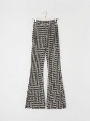 Spodnie flare ze wzorem - wielobarwny. Spodnie materiałowe damskie Sinsay, l, bez wzorów. Za 39.99 zł.