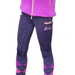 Spodnie jeździeckie o pełnej przyczepności dla dziewcząt Harry's Horse LouLou Ka. Brązowe spodnie materiałowe dla dziewczynek HARRYS HORSE, bez wzorów. Za 265.50 zł.