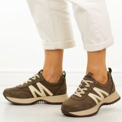 Brązowe skórzane sneakersy damskie Vinceza 41521. Brązowe obuwie sportowe damskie VINCEZA, bez wzorów, z dresówki. Za 259.00 zł.