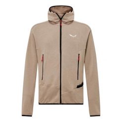 Kurtka z kapturem z konopi Salewa Agner. Brązowe kurtki męskie Salewa, m, bez wzorów, z bawełny, eleganckie, z kapturem. Za 525.00 zł.