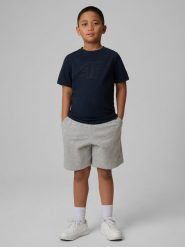 4F Spodenki dresowe chłopięce - szare 158 (12-13 lat). Szare szorty dla chłopców 4f, na lato, bez wzorów, z bawełny. Za 49.99 zł.