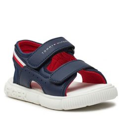 Sandały Tommy Hilfiger. Niebieskie sandały chłopięce Tommy Hilfiger, bez zapięcia. Za 329.99 zł.