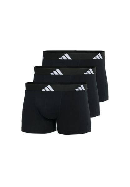 Bokserki Active Flex Cotton 3 pak. Fioletowe kąpielówki męskie Adidas, l, bez wzorów, z bawełny, na fitness i siłownię. Za 127.99 zł.