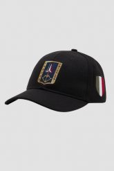 AERONAUTICA MILITARE Czarna czapka męska Frecce Tricolori With Patch. Czarne czapki i kapelusze męskie Aeronautica Militare, bez wzorów. W wyprzedaży za 149.99 zł.