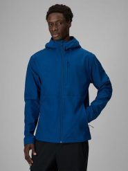 4F Kurtka softshell wiatroodporna membrana 8000 męska - turkusowa S. Niebieskie kurtki męskie 4f, m, bez wzorów, z materiału, bez kaptura. Za 399.99 zł.