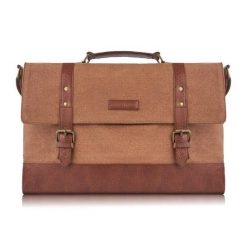 Torba męska na laptop PAOLO PERUZZI E-09-BR brązowa. Brązowe torby na laptopa męskie Paolo Peruzzi, bez wzorów, z bawełny. Za 159.99 zł.
