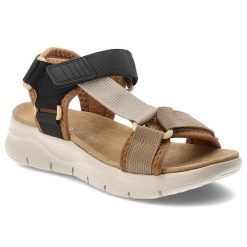 Sandały damskie Artiker, cholewka z materiału tekstylnego regulowane paski z zapięciem na rzep, kolorowe, 58C1234. Klapki damskie Artiker, bez wzorów, bez obcasa, bez zapięcia. Za 169.00 zł.