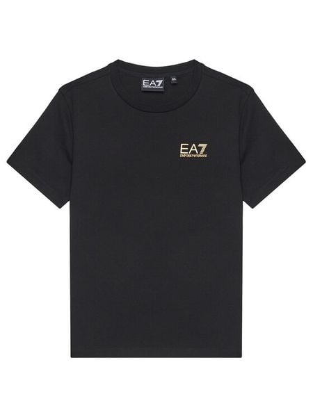 EA7 Emporio Armani T-Shirt 7B000020 AF10378 MC004 Czarny Regular Fit. Czarne t-shirty dla chłopców EA7 Emporio Armani, bez wzorów, z bawełny, bez ramiączek. Za 119.99 zł.