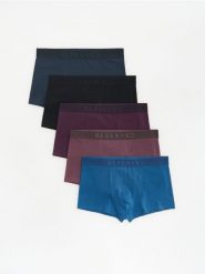 5 pack bokserek Classic - mahoniowy. Brązowe bokserki męskie Reserved, l, bez wzorów. Za 109.99 zł.