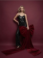 Cekinowe spodnie wide leg - czarny. Czarne spodnie materiałowe damskie Sinsay, l, bez wzorów. Za 79.99 zł.