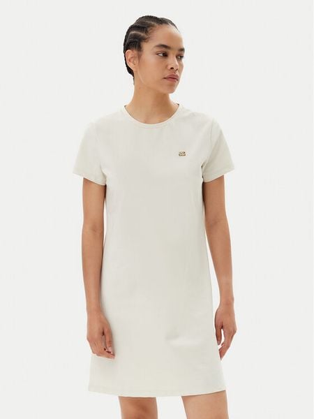 EA7 Emporio Armani Sukienka codzienna 7W000084 AF12484 U1112 Beżowy Regular Fit. Brązowe sukienki damskie EA7 Emporio Armani, na co dzień, m, bez wzorów, z bawełny, bez kołnierzyka, bez ramiączek, proste. Za 239.99 zł.