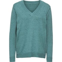 Sweter bonprix zielony melanż. Swetry damskie marki bonprix. Za 49.99 zł.