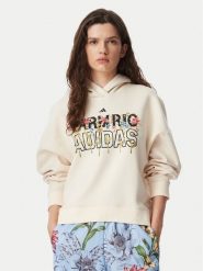 Adidas Bluza Farm Rio Hoodie KR0253 Kremowy Regular Fit. Białe bluzy damskie Adidas, s, bez wzorów, z bawełny, bez kaptura. Za 349.99 zł.