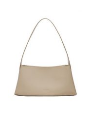 Calvin Klein Torebka Refined Sculpt K60K612574 Beżowy. Brązowe torebki do ręki damskie Calvin Klein, bez wzorów, ze skóry, bez dodatków. Za 399.99 zł.