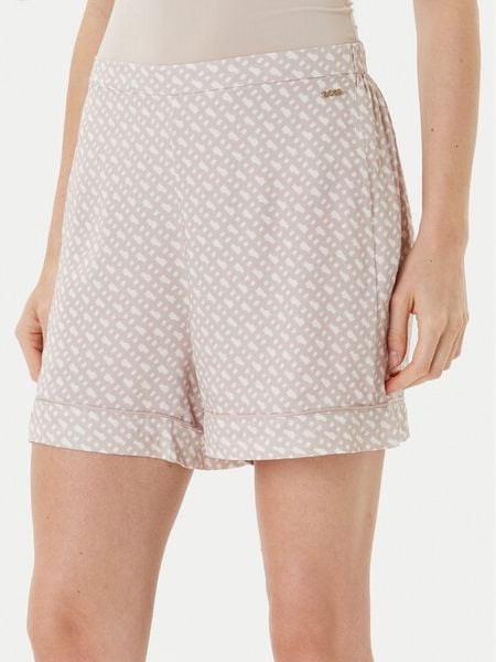 BOSS Szorty piżamowe Sateen 50545612 Beżowy Regular Fit. Brązowe piżamy damskie Boss, l, bez wzorów, z wiskozy, bez ramiączek. Za 199.99 zł.