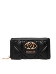 LOVE MOSCHINO Portfel JC5644PP1PLC0000 Czarny. Czarne portfele damskie Love Moschino, bez wzorów, ze skóry. Za 529.99 zł.