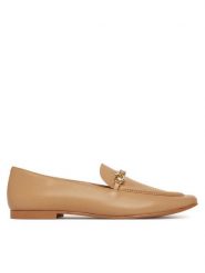 TWINSET Loafersy 251TCP134 Brązowy. Brązowe mokasyny damskie Twinset, ze skóry. Za 519.99 zł.