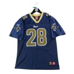 Second life - Koszulka męska Reebok NFL Saint-Louis Rams - Stan bardzo dobry. Niebieskie koszulki sportowe męskie Reebok, m, bez wzorów, z materiału, bez kołnierzyka, bez ramiączek, do piłki nożnej. Za 106.46 zł.