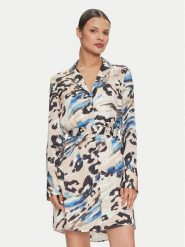 Guess Sukienka koszulowa W4YK0E WGFU2 Niebieski Regular Fit. Niebieskie sukienki damskie Guess, s, z aplikacjami, z wiskozy, bez kołnierzyka, bez ramiączek, koszulowe. Za 359.99 zł.