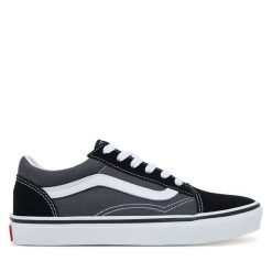 Tenisówki Vans. Czarne trampki i tenisówki chłopięce Vans, bez wzorów, bez zapięcia. Za 199.99 zł.