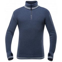 Devold Sweter Randers Zip Neck Night/Offwhite Xl. Swetry przez głowę męskie marki Devold. Za 495.00 zł.