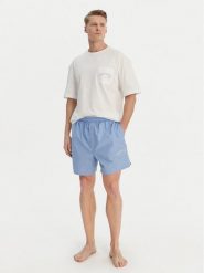 Calvin Klein Underwear Piżama Heritage LV00NM3016 Niebieski Relaxed Fit. Niebieskie piżamy męskie Calvin Klein Underwear, m, bez wzorów, z bawełny, bez ramiączek. Za 299.99 zł.