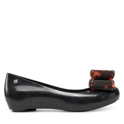 Baleriny Melissa. Czarne baleriny damskie Melissa, bez wzorów, bez obcasa. Za 189.99 zł.