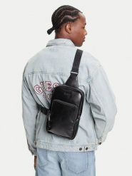 Guess Nerka HMBOCA P5326 Czarny. Czarne saszetki męskie Guess, ze skóry. Za 249.99 zł.