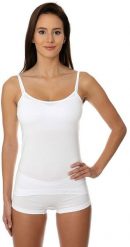 Brubeck Koszulka damska Camisole COMFORT COTTON biała r. L (CM00210A). Białe t-shirty damskie Brubeck, l, bez wzorów, bez kołnierzyka. Za 56.99 zł.