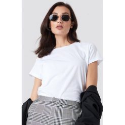 Samsoe & Samsoe T-shirt Solly - White. Białe t-shirty damskie Samsøe & Samsøe, z okrągłym kołnierzem. Za 121.95 zł.