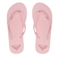 Japonki Roxy. Żółte klapki damskie Roxy, bez wzorów, bez obcasa. Za 69.99 zł.
