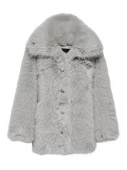 ONLY Futro Ashia 15356621 Szary Regular Fit. Szare płaszcze damskie Only, xs, bez wzorów, z futra, bez kaptura. Za 429.99 zł.