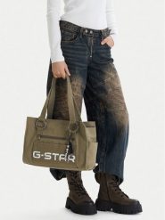 G-Star Raw Torebka CEO-XC8971 Khaki. Brązowe torebki do ręki damskie G-Star Raw, bez wzorów, z materiału, retro, bez dodatków. Za 199.99 zł.