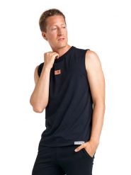Koszulka bez rękawów Fight Fluo męska. Białe koszulki sportowe męskie LEONE 1947 APPAREL, m, bez wzorów, bez kołnierzyka, bez ramiączek, na fitness i siłownię. Za 63.11 zł.