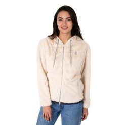 Bluza damska na zamek Aulp Candy Faux Fur. Brązowe bluzy damskie Aulp, na zimę, bez wzorów, bez kaptura. Za 459.99 zł.