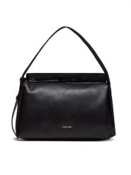 Calvin Klein Torebka Gracie K60K611661 Czarny. Czarne torebki do ręki damskie Calvin Klein, bez wzorów, ze skóry, bez dodatków. Za 379.99 zł.