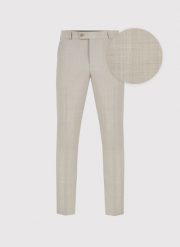PAKO LORENTE - Beżowe wełniane spodnie ganiturowe. Brązowe eleganckie spodnie męskie Pako Lorente, bez wzorów, z wełny. Za 799.99 zł.