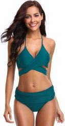 Pan i Pani Gadżet Strój kąpielowy dwuczęściowy damski "M" B07CWP35HM Bandaż Zielony. Zielone bikini damskie Pan i Pani Gadżet, m, bez wzorów. Za 62.40 zł.