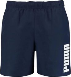 Puma męskie spodenki kąpielowe Mid Navy Blue XL. Niebieskie kąpielówki męskie Puma, l, bez wzorów, z materiału, krótkie, do pływania. Za 165.99 zł.