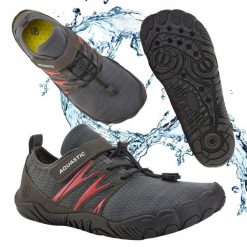 Buty do wody AQUASTIC Mayor. Szare buty sportowe męskie AQUASTIC, bez zapięcia, do pływania. Za 59.99 zł.