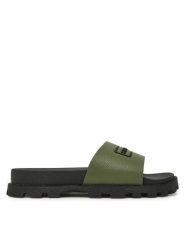 Hunter Klapki HFRU0005251 Zielony. Zielone klapki damskie Hunter, bez wzorów, z tworzywa sztucznego, bez obcasa. Za 129.99 zł.