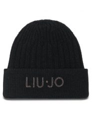 Liu Jo Czapka 2F3058 M0300 Czarny. Czarne rękawiczki damskie Liu Jo, na zimę, bez wzorów, z materiału. Za 489.99 zł.