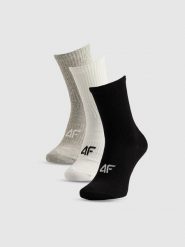 4F Skarpetki długie (3-pack) damskie - multikolor 39-42. Skarpety damskie 4f, bez wzorów, z bawełny. Za 59.99 zł.