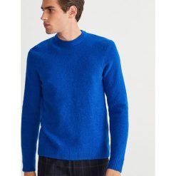 Sweter - Niebieski. Niebieskie swetry przez głowę męskie Reserved. Za 119.99 zł.