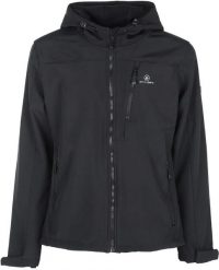 Męska kurtka softshell Athl. Dpt Hermes czarna. Czarne kurtki męskie Erima, m, bez wzorów, z elastanu, klasyczne. Za 336.99 zł.