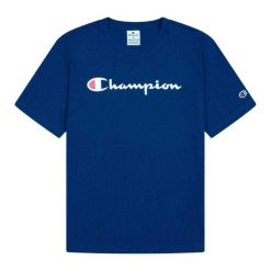 T-shirt Męski Logo. Niebieskie koszulki sportowe męskie Champion, m, bez wzorów, sportowe, bez kołnierzyka. Za 148.99 zł.